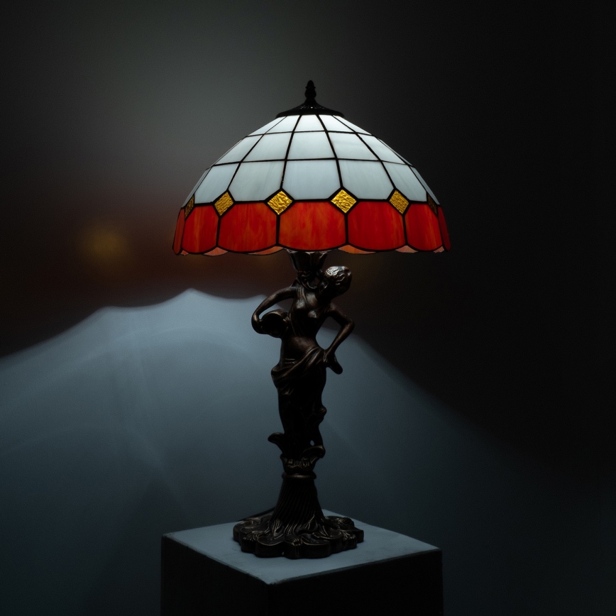 Brilagi - Tiffany vitrážová stolná lampa SIENNA 1xE27/60W/230V
