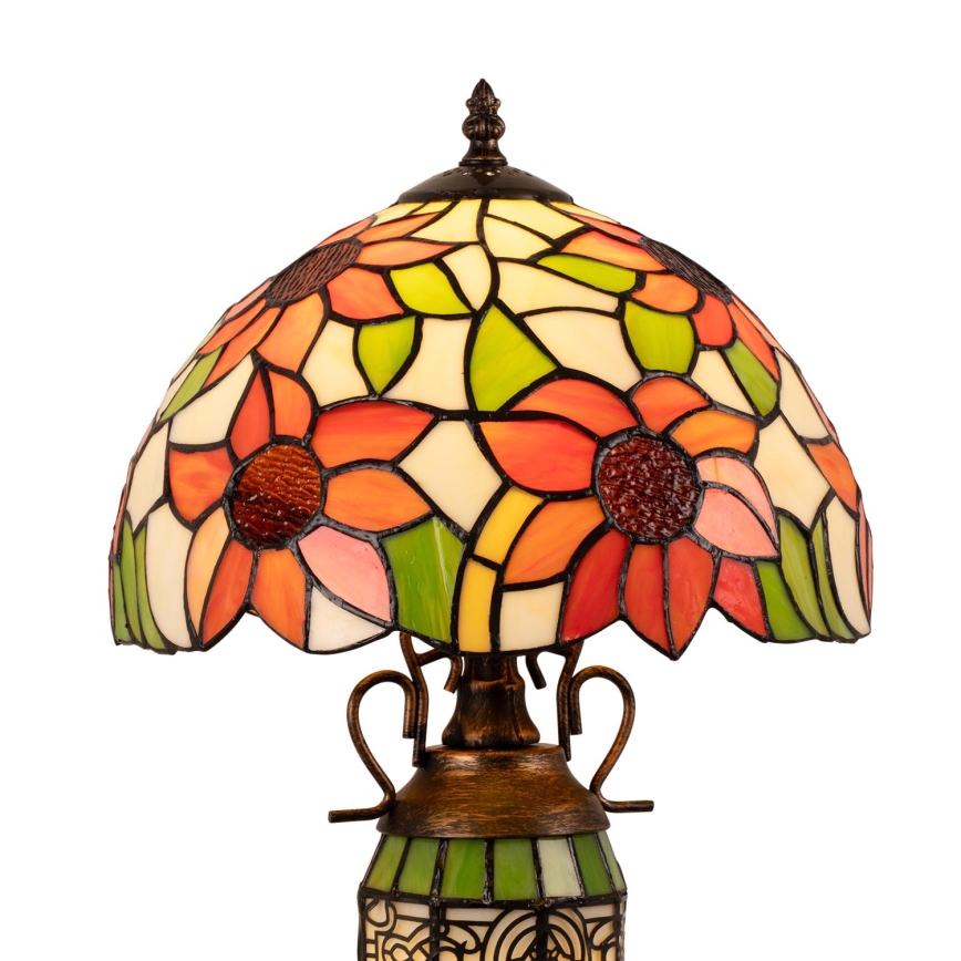 Brilagi - Tiffany vitrážová stolná lampa SUNFLOWER 1xE27/60W/230V + 1xE14/40W