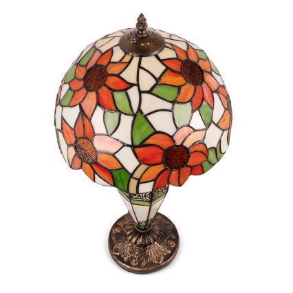 Brilagi - Tiffany vitrážová stolná lampa SUNFLOWER 1xE27/60W/230V + 1xE14/40W