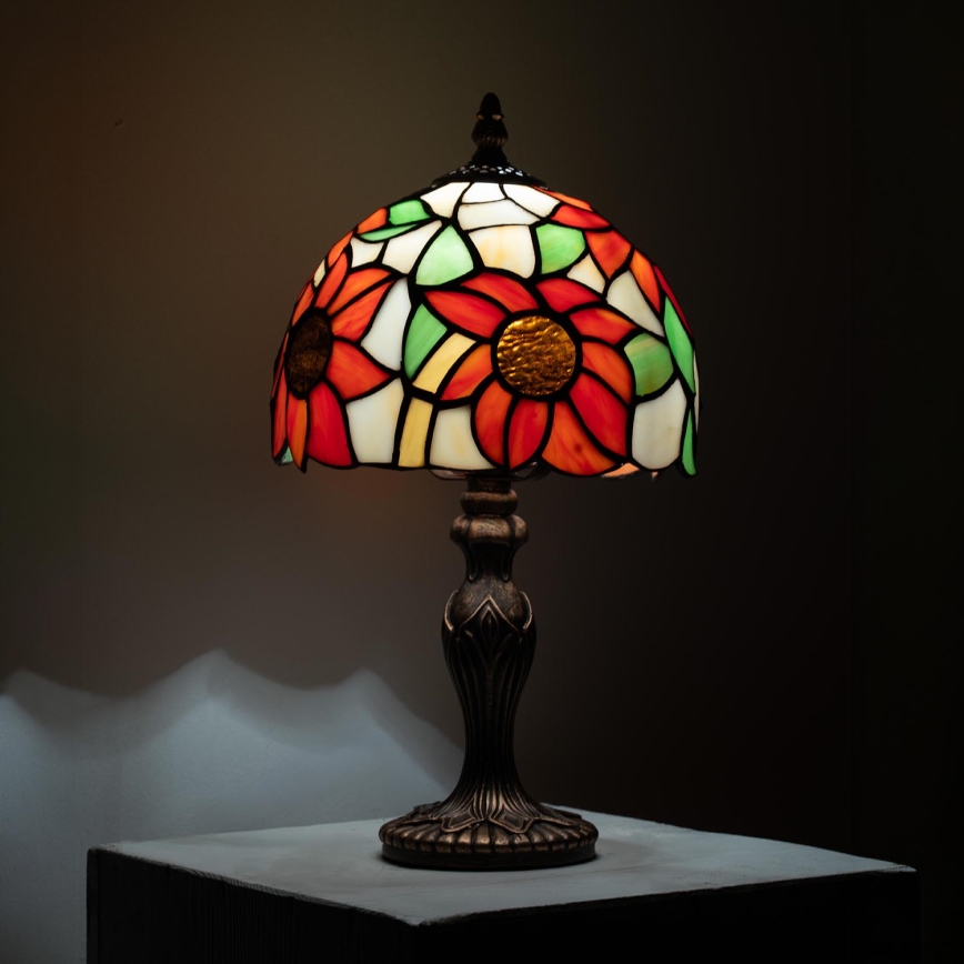 Brilagi - Tiffany vitrážová stolná lampa SUNFLOWER 1xE27/60W/230V