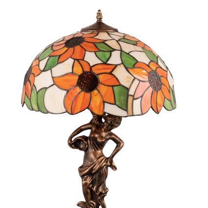 Brilagi - Tiffany vitrážová stolná lampa SUNFLOWER 1xE27/60W/230V