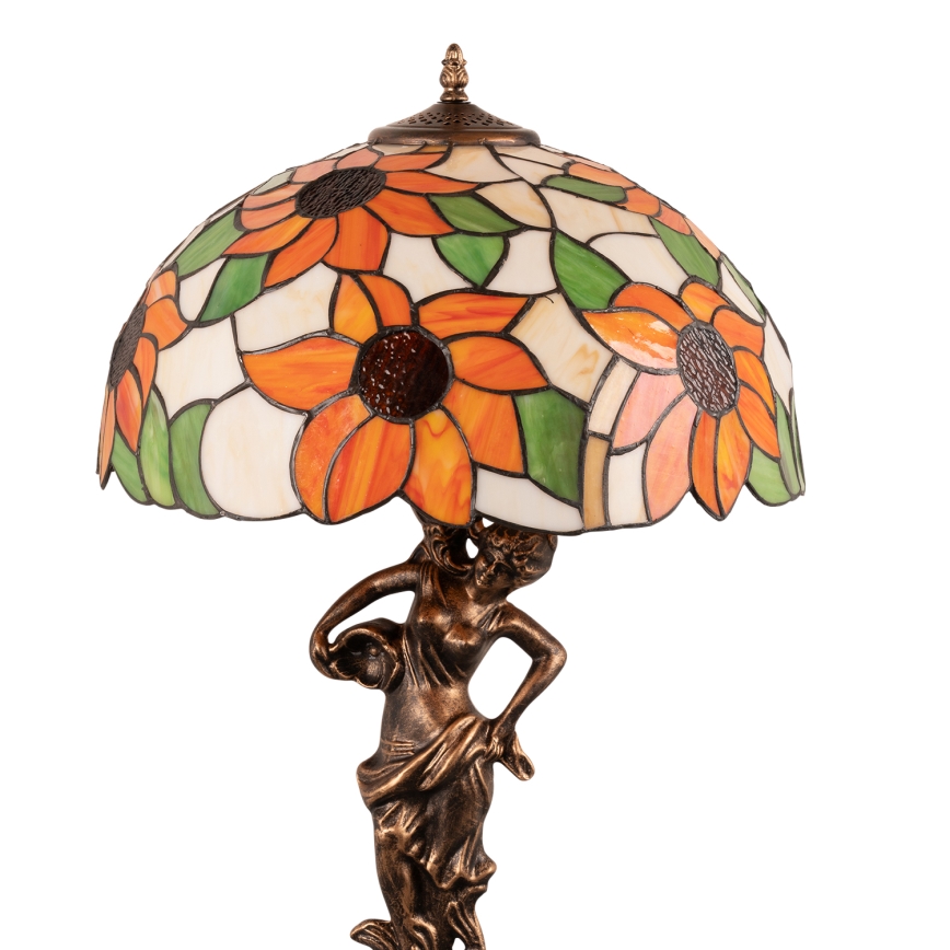 Brilagi - Tiffany vitrážová stolná lampa SUNFLOWER 1xE27/60W/230V