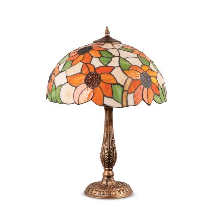 Brilagi - Tiffany vitrážová stolná lampa SUNFLOWER 2xE27/60W/230V