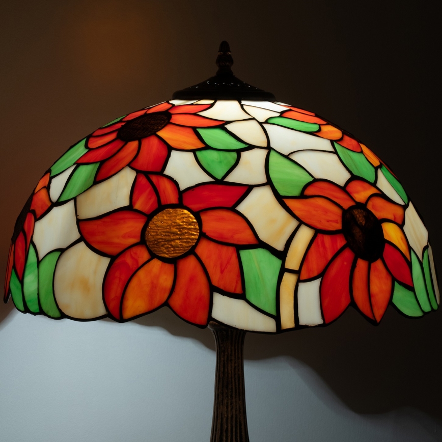 Brilagi - Tiffany vitrážová stolná lampa SUNFLOWER 2xE27/60W/230V