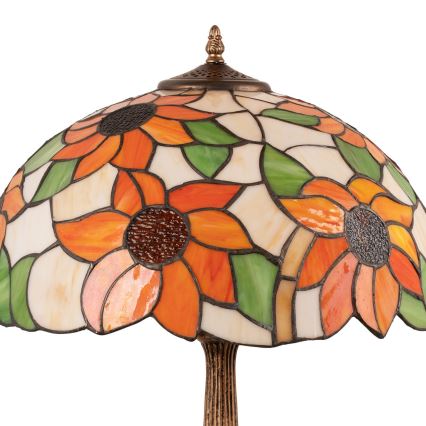 Brilagi - Tiffany vitrážová stolná lampa SUNFLOWER 2xE27/60W/230V