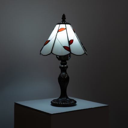 Brilagi - Tiffany vitrážová stolová lampa FOLIA 1xE27/60W/230V