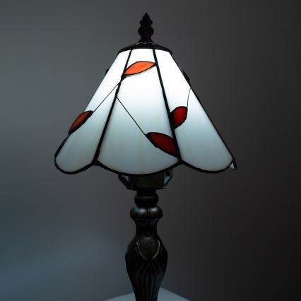 Brilagi - Tiffany vitrážová stolová lampa FOLIA 1xE27/60W/230V
