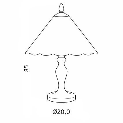 Brilagi - Tiffany vitrážová stolová lampa FOLIA 1xE27/60W/230V