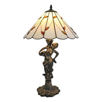 Brilagi - Tiffany vitrážová stolová lampa FOLIA 1xE27/60W/230V