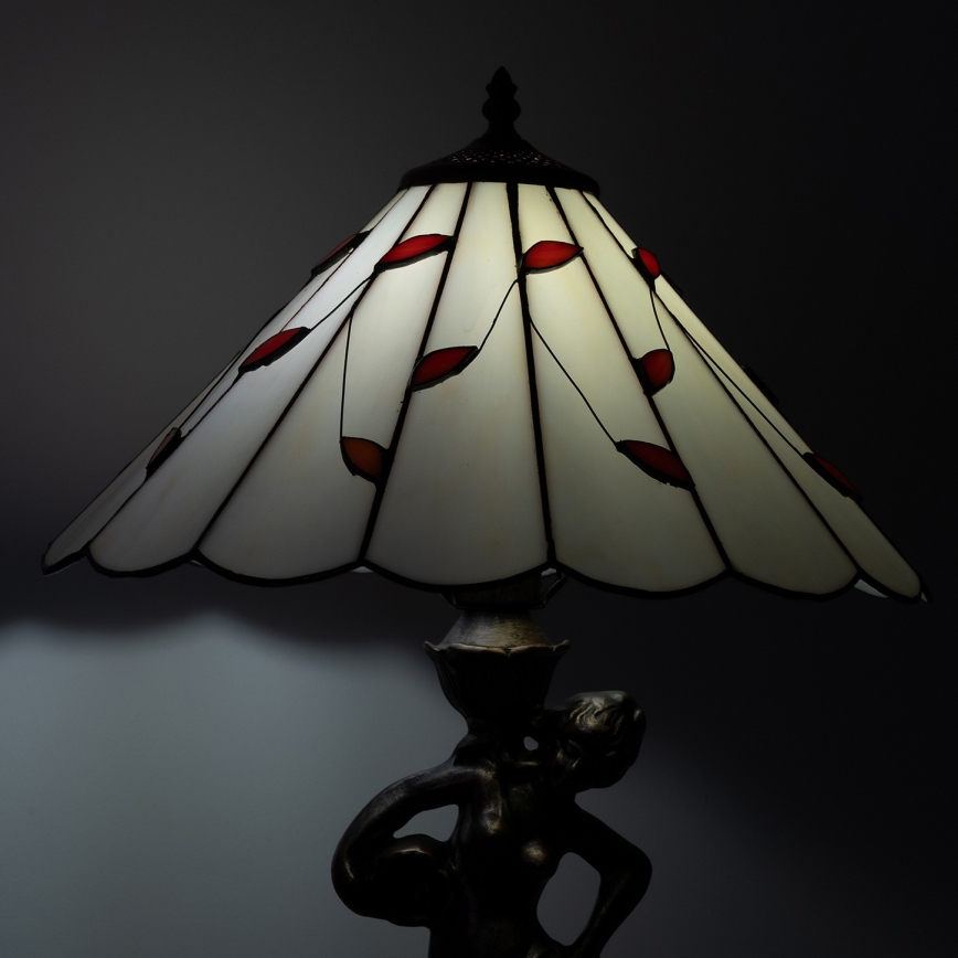 Brilagi - Tiffany vitrážová stolová lampa FOLIA 1xE27/60W/230V