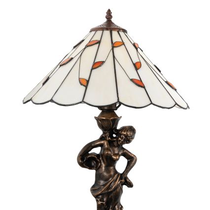 Brilagi - Tiffany vitrážová stolová lampa FOLIA 1xE27/60W/230V