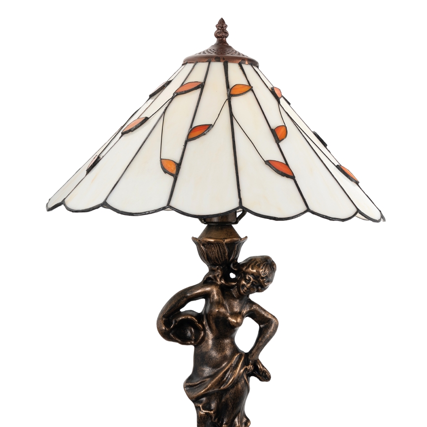 Brilagi - Tiffany vitrážová stolová lampa FOLIA 1xE27/60W/230V