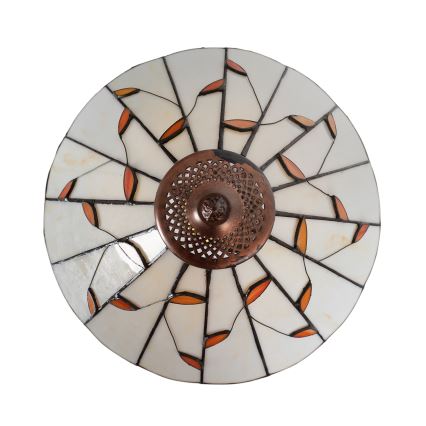 Brilagi - Tiffany vitrážová stolová lampa FOLIA 1xE27/60W/230V