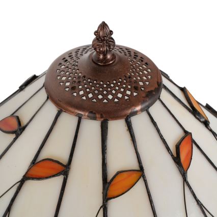 Brilagi - Tiffany vitrážová stolová lampa FOLIA 1xE27/60W/230V