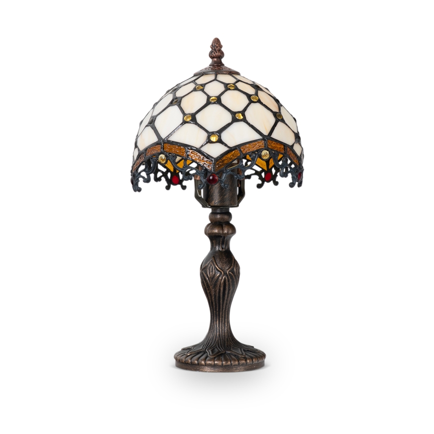 BRILAGI - Tiffany vitrážová stolová lampa IVORY 1xE27/60W/230V