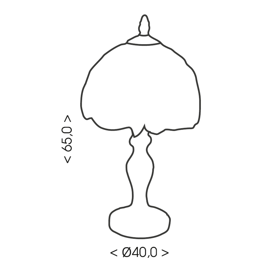 BRILAGI - Tiffany vitrážová stolová lampa IVORY SMOOTH 1xE27/60W/230V