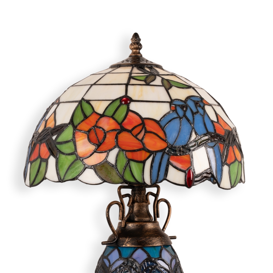 Brilagi - Tiffany vitrážová stolová lampa JUNGLE 1xE27/60W/230V + 1xE14/40W