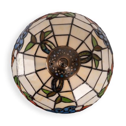 Brilagi - Tiffany vitrážová stolová lampa JUNGLE 1xE27/60W/230V + 1xE14/40W