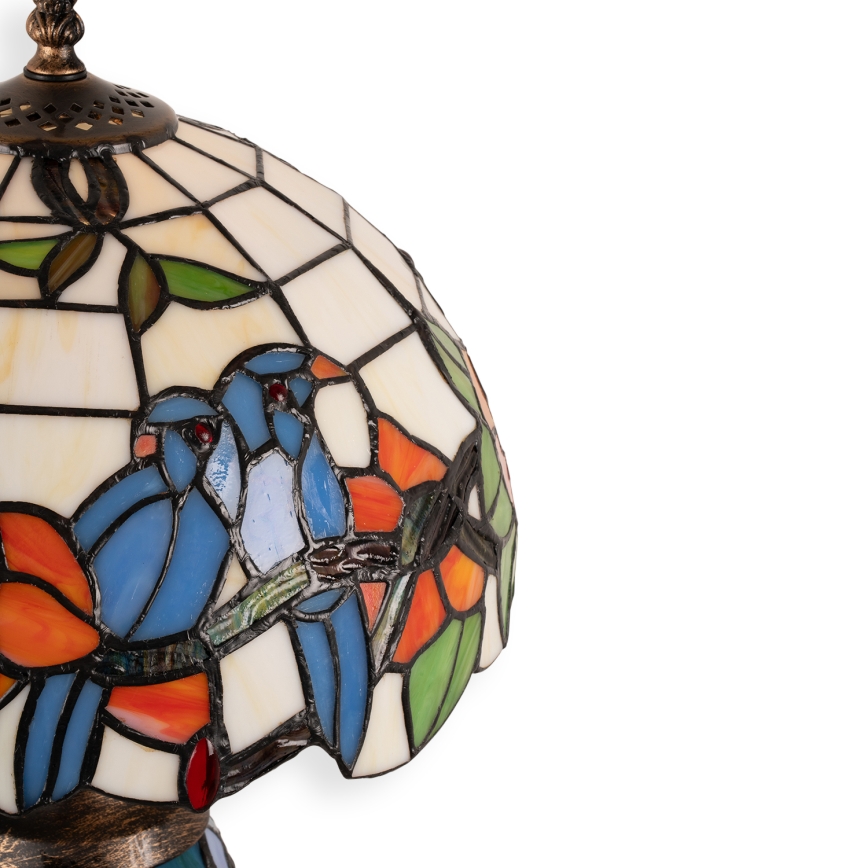 Brilagi - Tiffany vitrážová stolová lampa JUNGLE 1xE27/60W/230V + 1xE14/40W