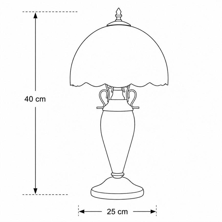 Brilagi - Tiffany vitrážová stolová lampa JUNGLE 1xE27/60W/230V + 1xE14/40W
