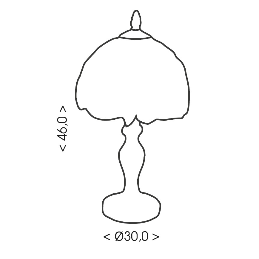 Brilagi - Tiffany vitrážová stolová lampa JUNGLE 1xE27/60W/230V