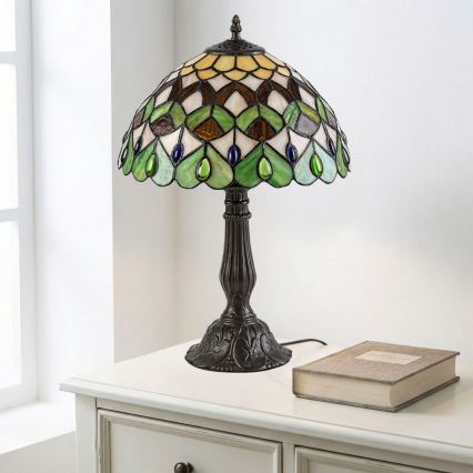 Brilagi - Tiffany vitrážová stolová lampa MARGARET 1xE27/40W/230V