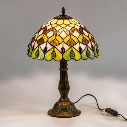 Brilagi - Tiffany vitrážová stolová lampa MARGARET 1xE27/40W/230V
