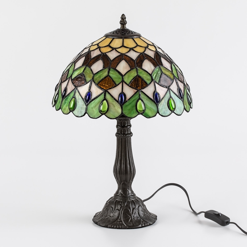 Brilagi - Tiffany vitrážová stolová lampa MARGARET 1xE27/40W/230V