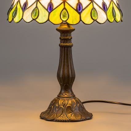 Brilagi - Tiffany vitrážová stolová lampa MARGARET 1xE27/40W/230V