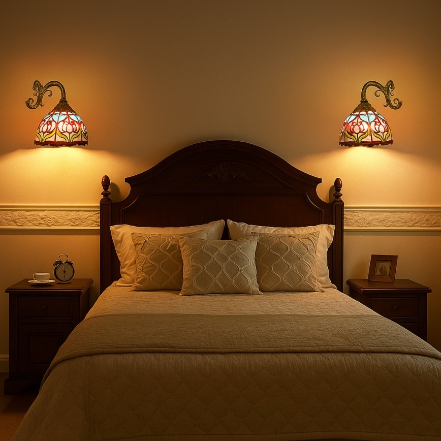 Brilagi - Tiffany vitrážové nástenné svietidlo LORAS 1xE27/40W/230V