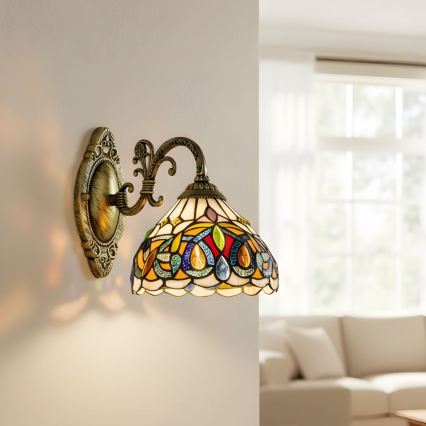 Brilagi - Tiffany vitrážové nástenné svietidlo LUISA 1xE27/40W/230V