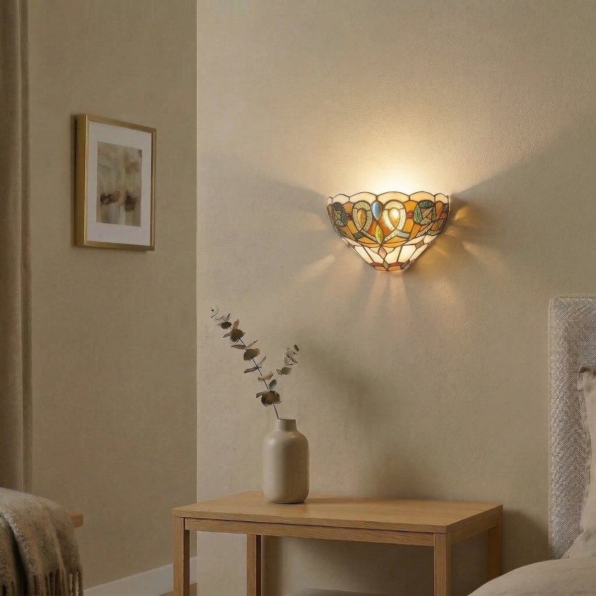Brilagi - Tiffany vitrážové nástenné svietidlo LUISA 1xE27/40W/230V