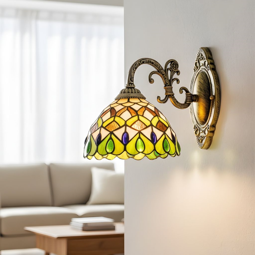 Brilagi - Tiffany vitrážové nástenné svietidlo MARGARET 1xE27/40W/230V