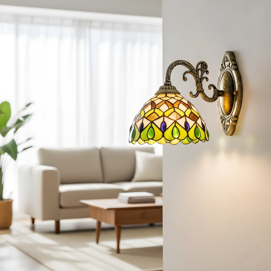 Brilagi - Tiffany vitrážové nástenné svietidlo MARGARET 1xE27/40W/230V