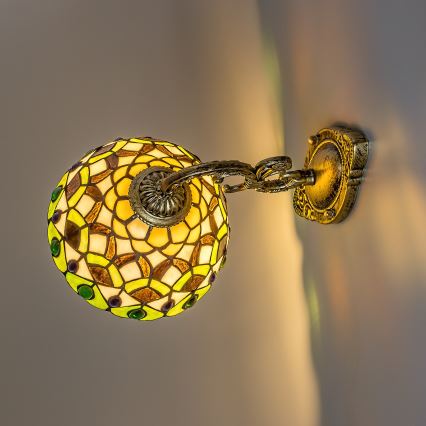 Brilagi - Tiffany vitrážové nástenné svietidlo MARGARET 1xE27/40W/230V