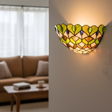 Brilagi - Tiffany vitrážové nástenné svietidlo MARGARET 1xE27/40W/230V