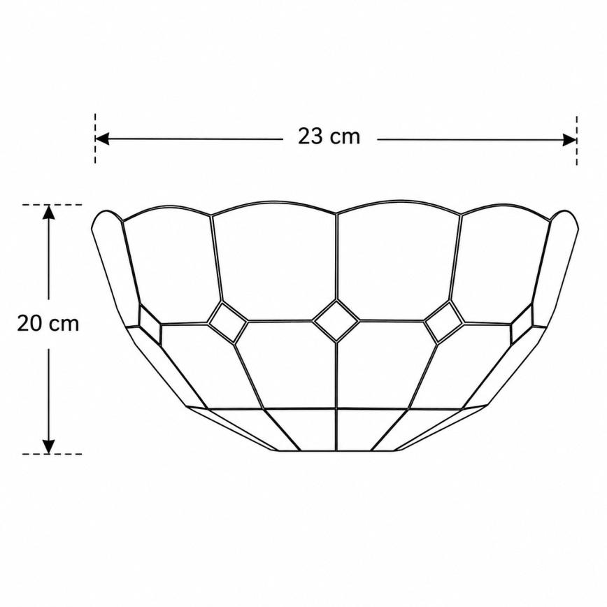 Brilagi - Tiffany vitrážové nástenné svietidlo SIENNA 1xE14/40W/230V