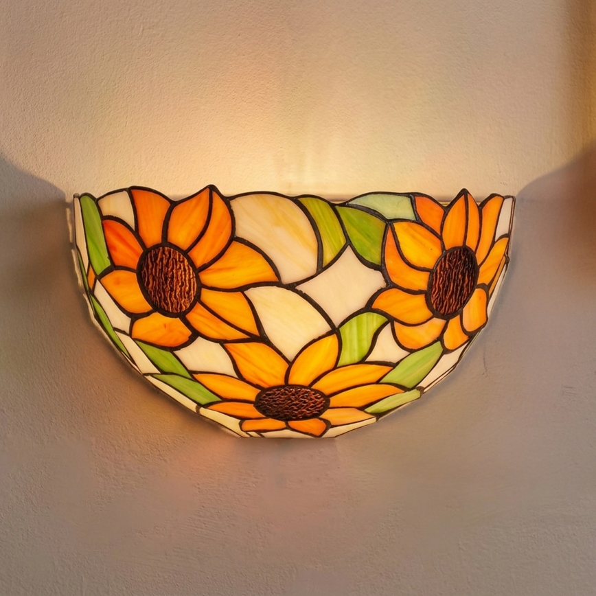 Brilagi - Tiffany vitrážové nástenné svietidlo SUNFLOWER 1xE14/40W/230V