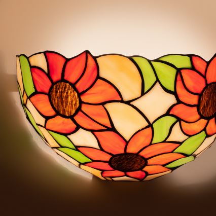 Brilagi - Tiffany vitrážové nástenné svietidlo SUNFLOWER 1xE14/40W/230V