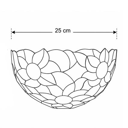 Brilagi - Tiffany vitrážové nástenné svietidlo SUNFLOWER 1xE14/40W/230V