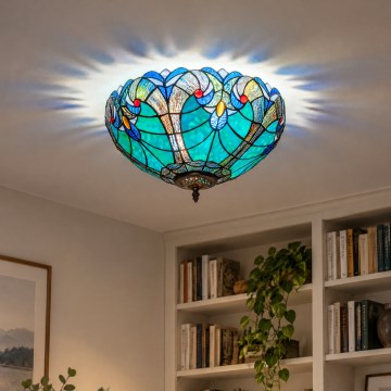BRILAGI - Tiffany vitražové stropné svietidlo CORAL 2xE27/60W/230V pr. 40 cm
