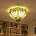 BRILAGI - Tiffany vitrážové stropné svietidlo EMERALD 2xE27/60W/230V priemer 40 cm