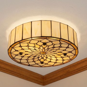 BRILAGI - Tiffany vitrážové stropné svietidlo IVORY 2xE27/60W/230V pr. 40 cm