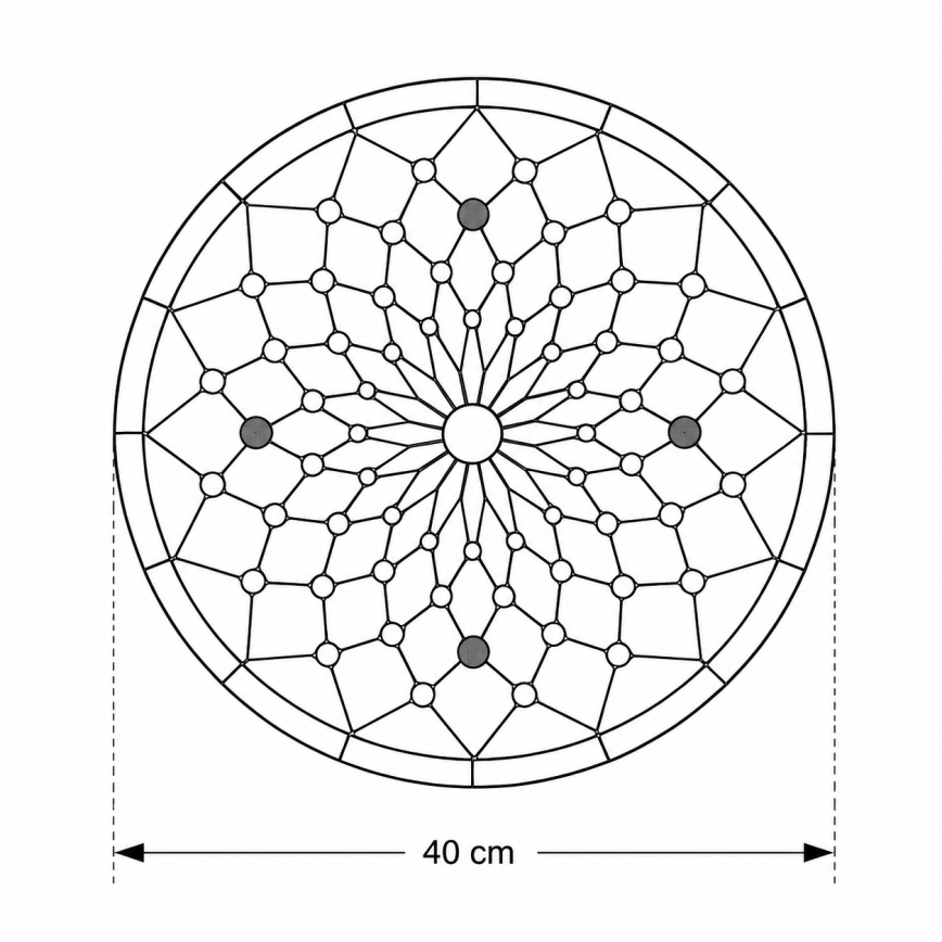 BRILAGI - Tiffany vitrážové stropné svietidlo IVORY 2xE27/60W/230V pr. 40 cm