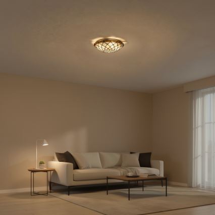 Brilagi - Tiffany vitražové stropné svietidlo IVORY 2xE27/60W/230V, priemer 40 cm