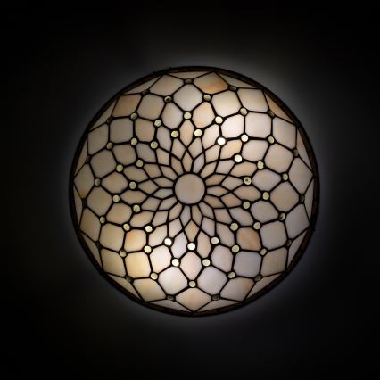 Brilagi - Tiffany vitražové stropné svietidlo IVORY 2xE27/60W/230V, priemer 40 cm