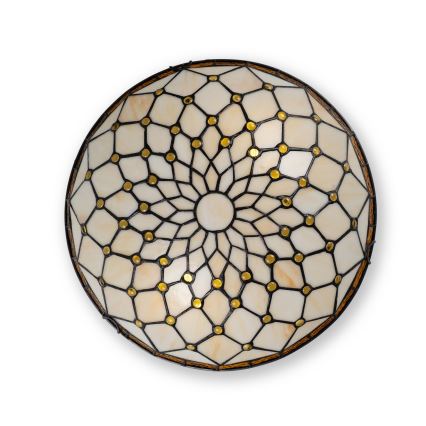 Brilagi - Tiffany vitražové stropné svietidlo IVORY 2xE27/60W/230V, priemer 40 cm
