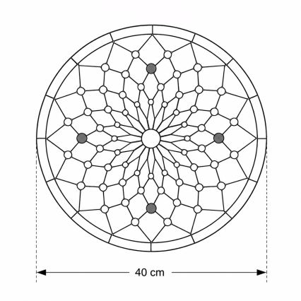 Brilagi - Tiffany vitrážové stropné svietidlo IVORY 3xE27/60W/230V priemer 40 cm