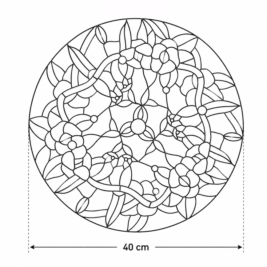 Brilagi - Tiffany vitrážové stropné svietidlo JUNGLE 3xE27/60W/230V priemer 40 cm