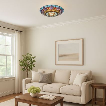 Brilagi - Tiffany vitrážové stropné svietidlo LORAS 2xE27/60W/230V
